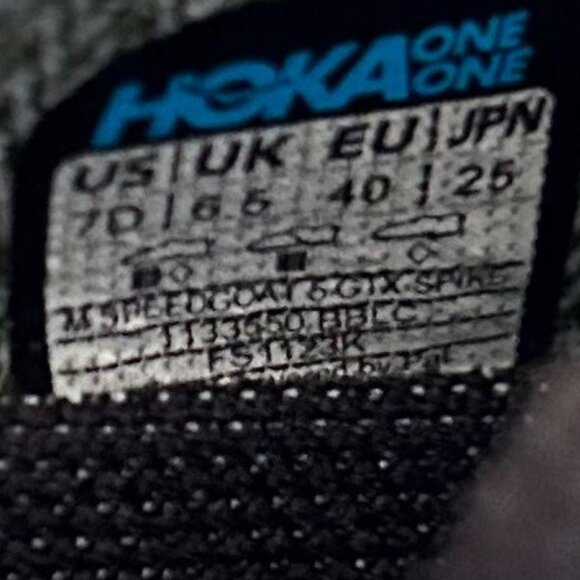 NEW Hoka Speedgoat 5 Gore-Tex Spikes Trail Running Hiking Shoes Size 7 D Black main image 7